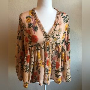 Lucky Brand Floral Blouse - Multicolor